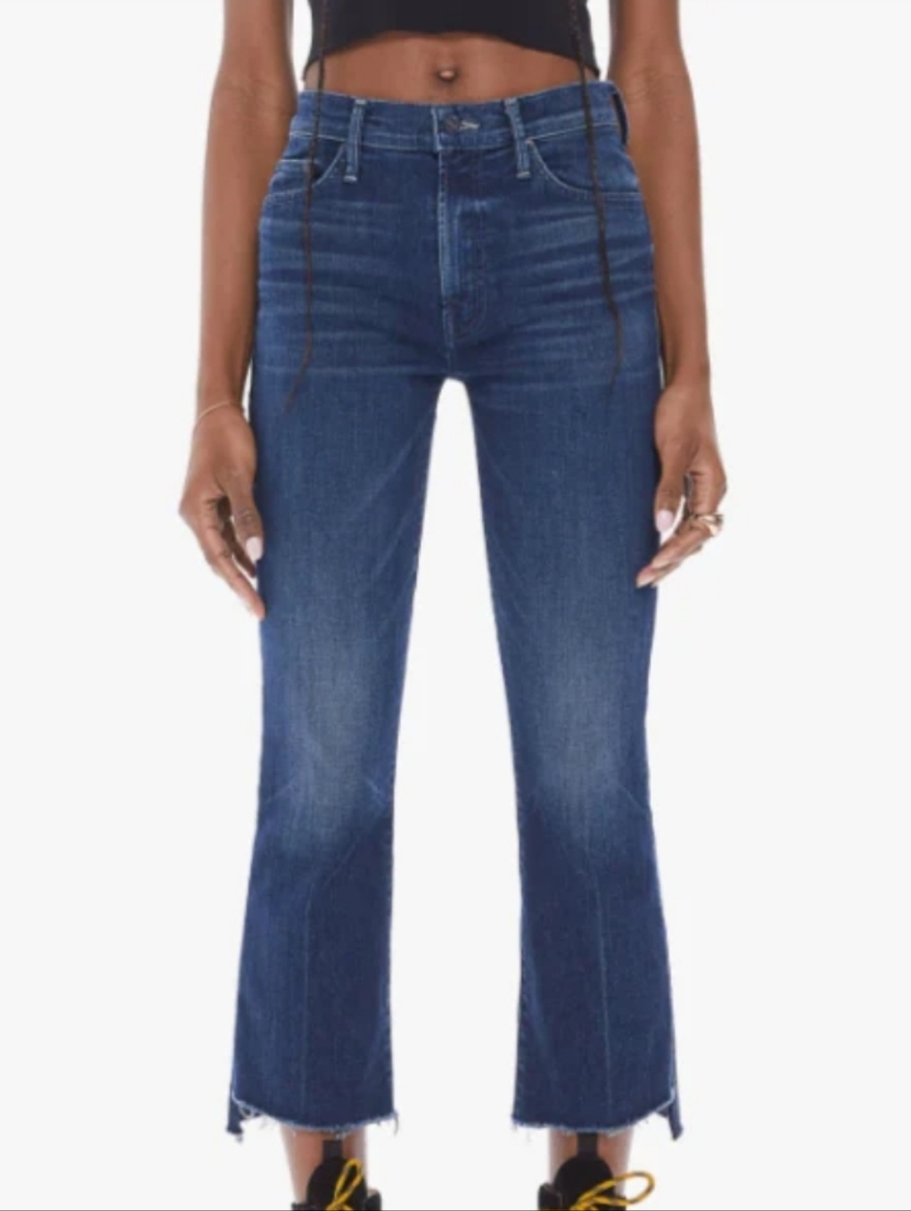 Mother Jeans The Insider Crop Step Fray Size 28